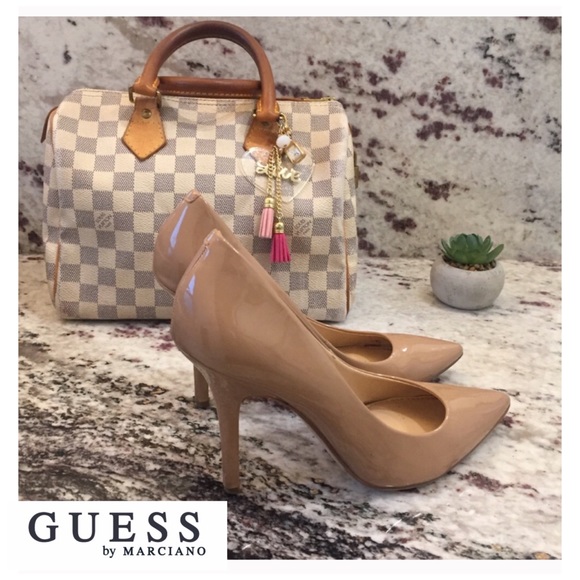 Guess Shoes - GUESS | Nude patent 4” stiletto heels